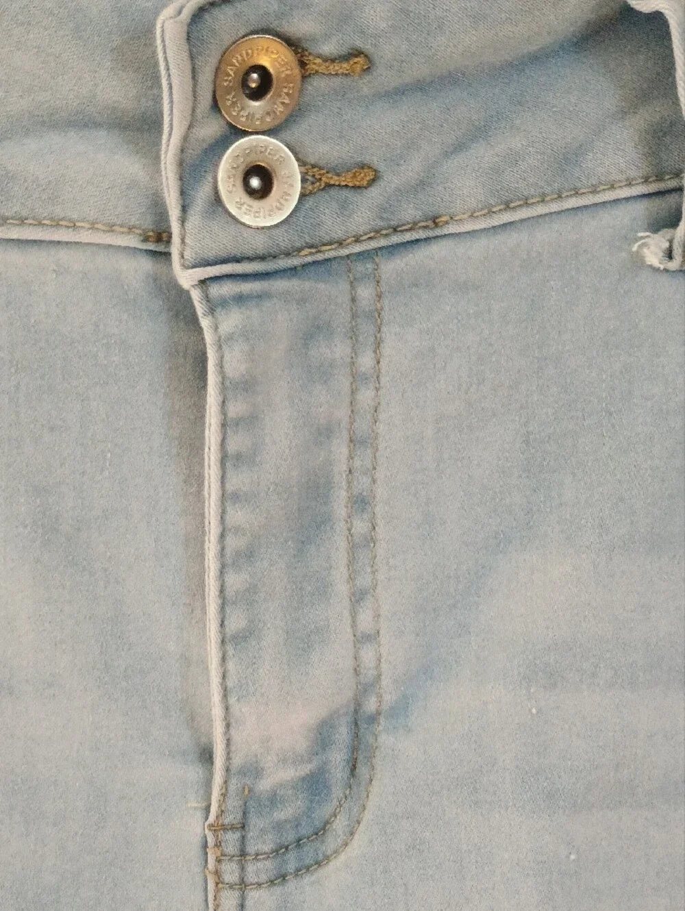 Sandpiper Light Blue Denim Bermuda Shorts